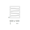 Полотенцесушитель Terma ZigZag 600-500 белый водяной