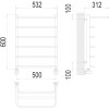 Полотенцесушитель водяной Terminus Полка П6 500х600 (Эконом)