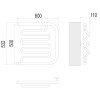 Полотенцесушитель водяной Terminus Фокстрот-Лиана (1") 500х600