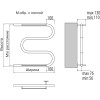 Полотенцесушитель водяной Terminus М-образный с/п (1") 600х700