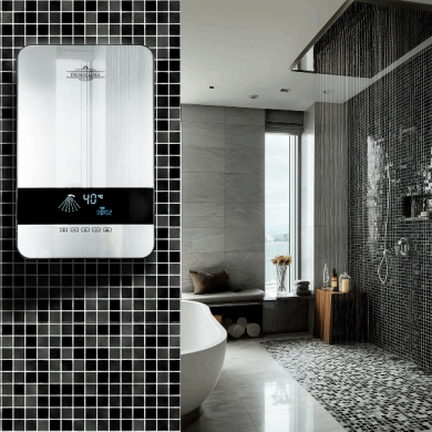 Электрический проточный водонагреватель PRIMOCLIMA AQUA 8.5 кВт, серебристый