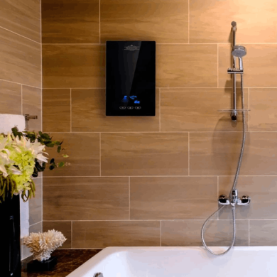 Электрический проточный водонагреватель PRIMOCLIMA VITA 8.5 кВт, чёрный