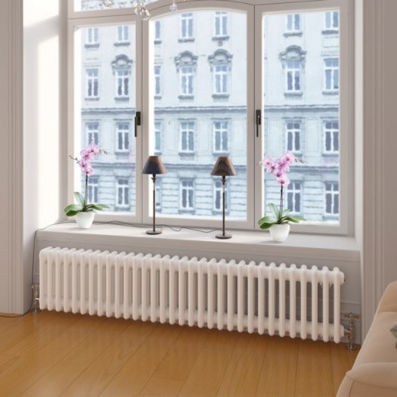 Трубчатый радиатор Zehnder Charleston 3037/2, боковое №1270, 3/4, L=118 мм