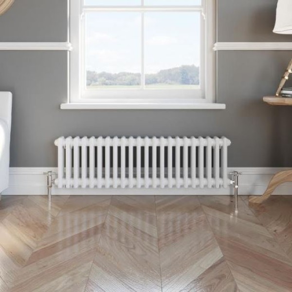 Трубчатый радиатор Arbonia 3030/14, нижнее подключение с вентилем №69 ТВВ, белый цвет