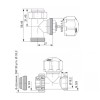 Вентиль термостатический прямой Hummel Designtechnik 3/4-1/2 (2480353560) матовый хром