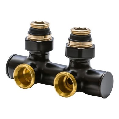 Узел запорно-регулирующий угловой Hummel Designtechnik 3/4-1/2 (2499853595) чёрный