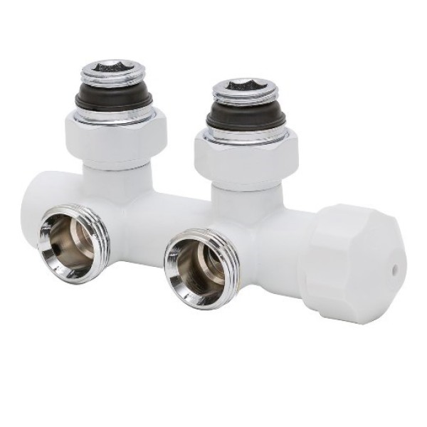 Узел термостатический угловой Hummel Designtechnik 3/4-1/2 (2481853590) белый