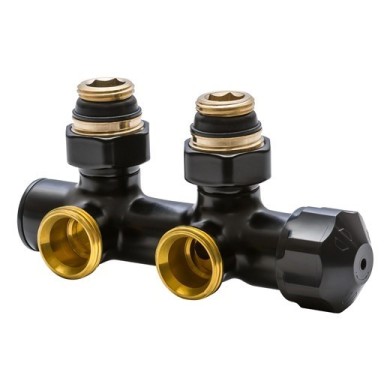 Узел термостатический угловой Hummel Designtechnik 3/4-1/2 (2481853595) чёрный