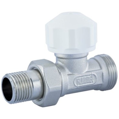Вентиль термостатический прямой Hummel евроконус 3/4-1/2 (2914123401) никель