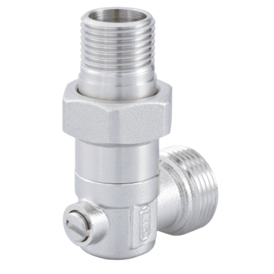 Вентиль запорный угловой Hummel евроконус 3/4-1/2 (2925123401) никель