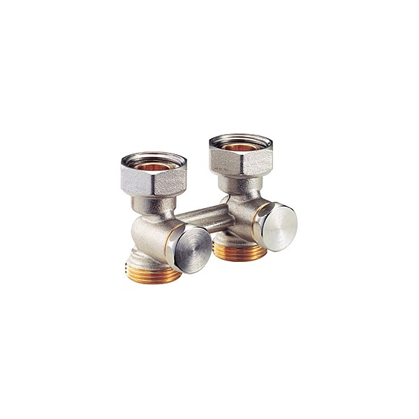 Узел нижнего подключения Giacomini R387X002, прямой 3/4 х 3/4, никель