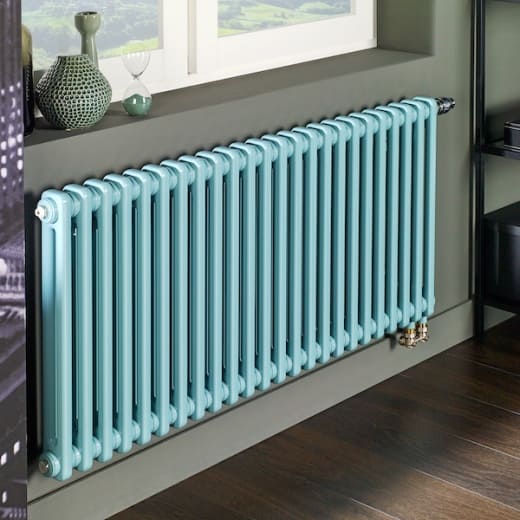 Трубчатый радиатор Purmo Delta 2057 10 VLO/VRO нижнее подключение с вентилем, шириной 500 мм