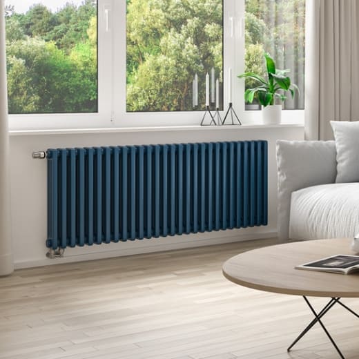 Трубчатый радиатор Purmo Delta 3057 10 VLO/VRO нижнее подключение с вентилем, шириной 500 мм