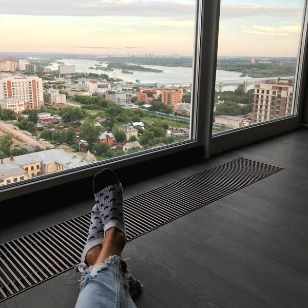 Внутрипольный конвектор Vitron ВК с естественной конвекцией высотой 80 мм