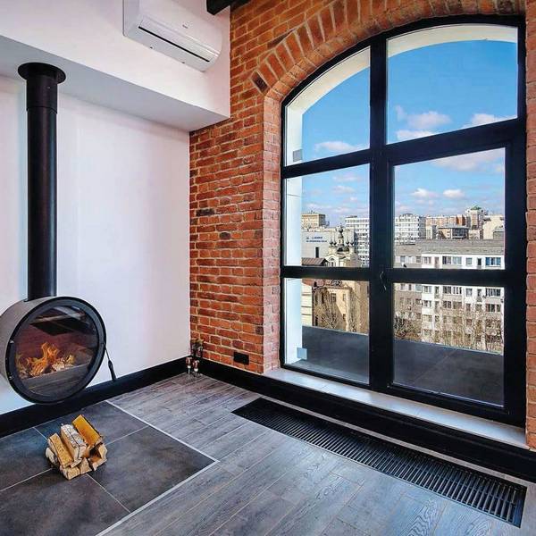 Внутрипольный конвектор Vitron ВК с естественной конвекцией с решёткой ВК-90-260-2000-2ТГ, решётка чёрная, L-рамка