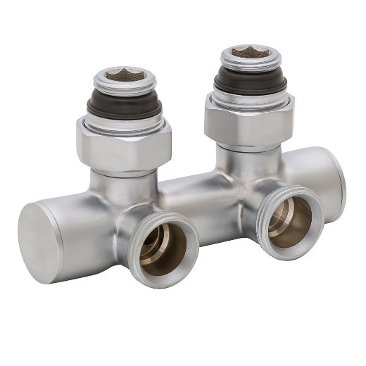 Узел запорно-регулирующий угловой Hummel Designtechnik 3/4-1/2 (2499853560) матовый хром