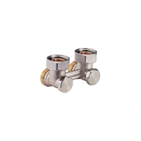 Узел нижнего подключения Giacomini R388X002, угловой 3/4 х 3/4, никель