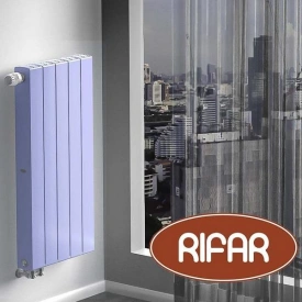 Монолитный биметаллический радиатор Rifar Supremo Ventil R 350-9 сапфир, нижнее правое подключение