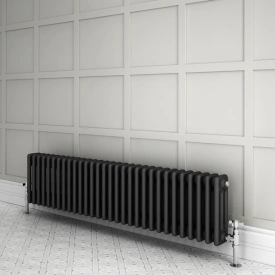 Трубчатый радиатор Rifar TUBOG 3047/36 B, антрацит матовый, боковое, ВхШхГ - 465х1656х107