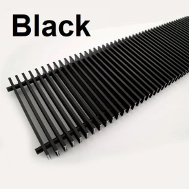 Решётка внутрипольного конвектора Itermic алюминиевая SGA 3200.300.24 шаг 13, цвет Black
