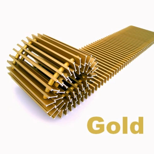 Решётка внутрипольного конвектора Itermic алюминиевая SGL 2600.340.18 шаг 13, цвет Gold