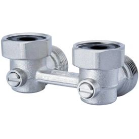 Узел запорный угловой Hummel евроконус 3/4-1/2 (2249843501) никель