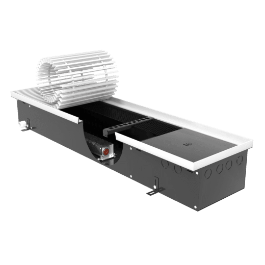 Конвектор внутрипольный Vitron с вентилятором AC и решёткой цвета серебро ВКВ-150-260-600-4ТК