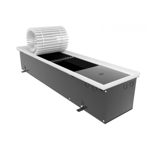 Конвектор внутрипольный Vitron без вентилятора с решёткой цвета серебро ВК-200-260-600-4ТК