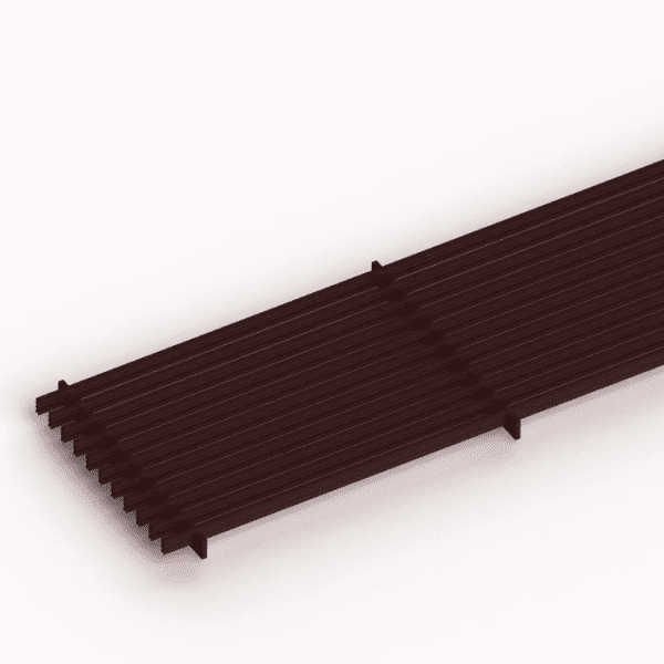 Решётка внутрипольного конвектора Itermic алюминиевая LGA 600.200.24 продольная, цвет Brown