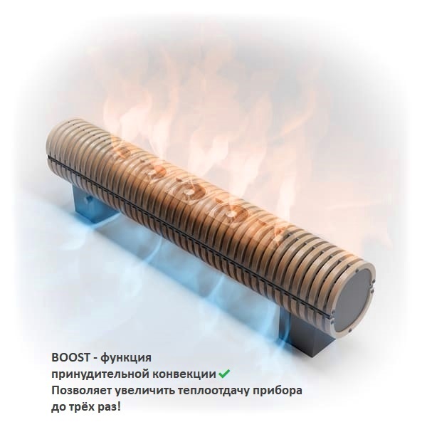 Напольный конвектор Savva Timber KN Boost ШхВхД - 170х280х1100 (100х100), черный, 2999 Вт