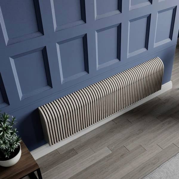 Настенный дизайн конвектор SAVVA Timber S 2400х120х400 (т/о 1), Белёный дуб, 3445 Вт