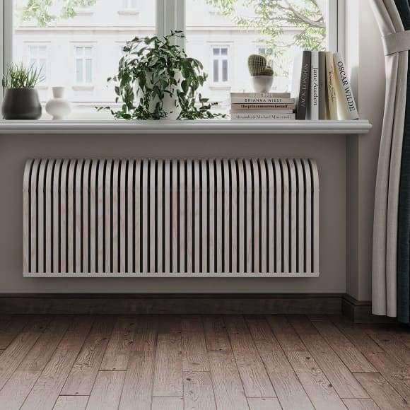 Настенный дизайн конвектор SAVVA Timber S 2400х120х400 (т/о 1), Белёный дуб, 3445 Вт