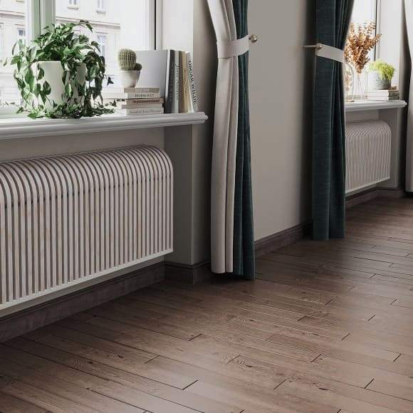 Настенный дизайн конвектор SAVVA Timber S 2400х120х400 (т/о 1), Белёный дуб, 3445 Вт