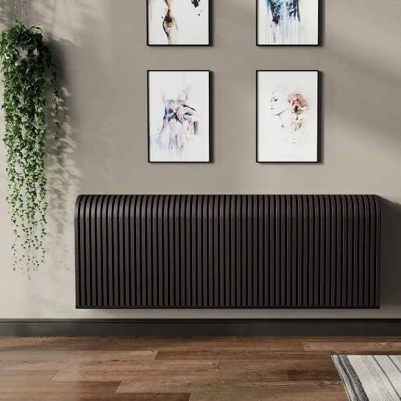 Настенный дизайн конвектор SAVVA Timber S 1200х90х400 (т/о 1), Чёрный, 1149 Вт