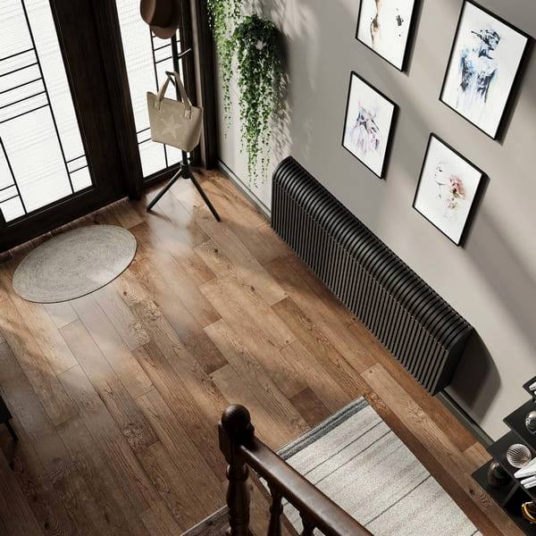 Настенный дизайн конвектор SAVVA Timber S 1200х90х400 (т/о 1), Чёрный, 1149 Вт