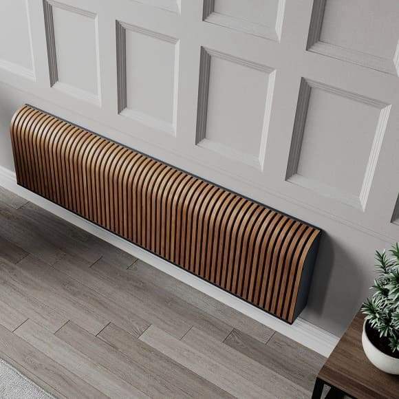Настенный дизайн конвектор SAVVA Timber S 2000х120х250 (т/о 2), Прозрачный лак, 2897 Вт