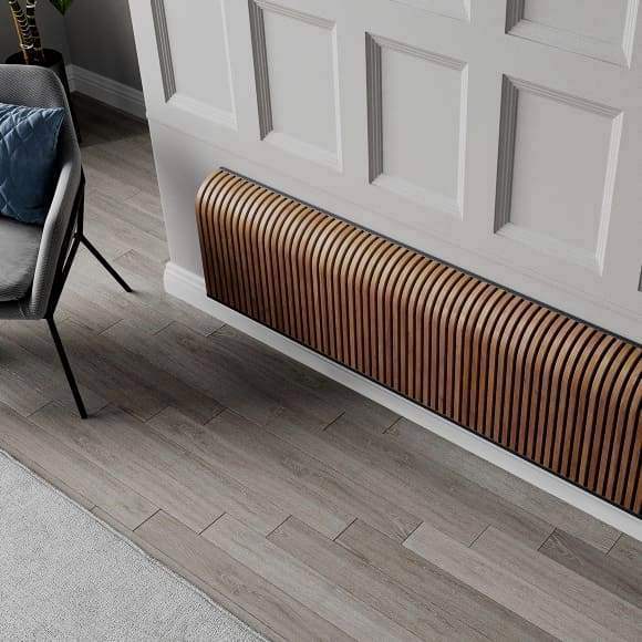 Настенный дизайн конвектор SAVVA Timber S 2000х120х250 (т/о 2), Прозрачный лак, 2897 Вт
