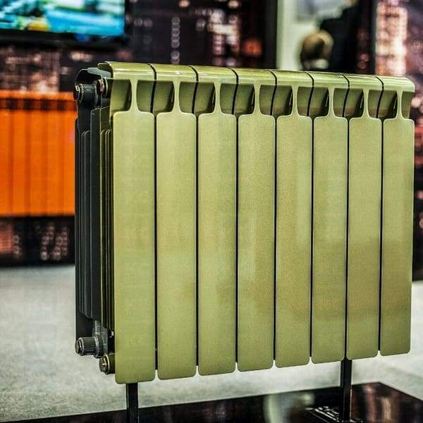 Монолитный биметаллический радиатор Rifar Monolit 300-10 айвори, нижнее правое подключение