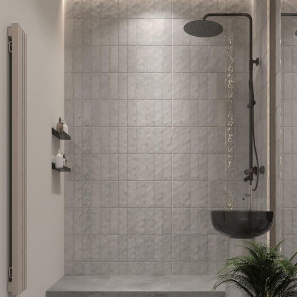 Трубчатый вертикальный радиатор Caldo Cube-1750-6с-290-U с профилем 40х40, нижнее левое