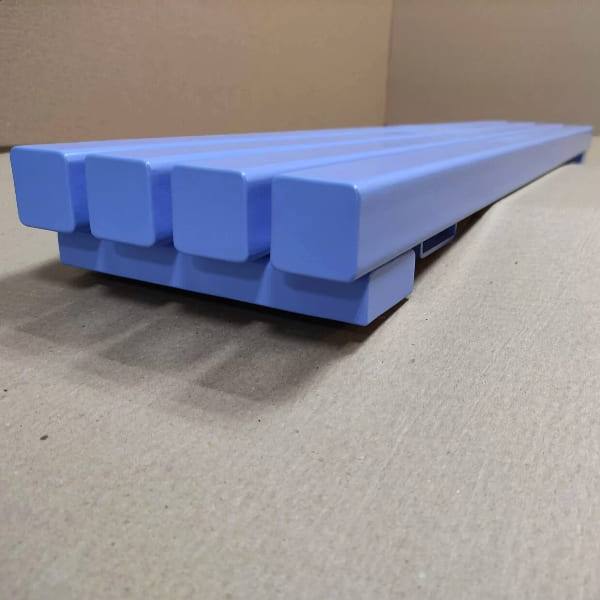 Трубчатый вертикальный радиатор Caldo Cube-1750-6с-290-U с профилем 40х40, нижнее левое