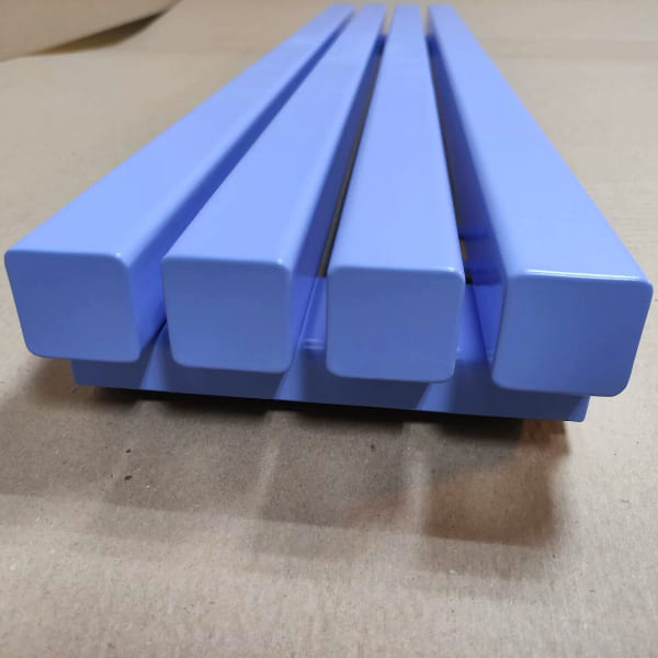 Трубчатый вертикальный радиатор Caldo Cube-900-7с-340-U с профилем 40х40, нижнее левое