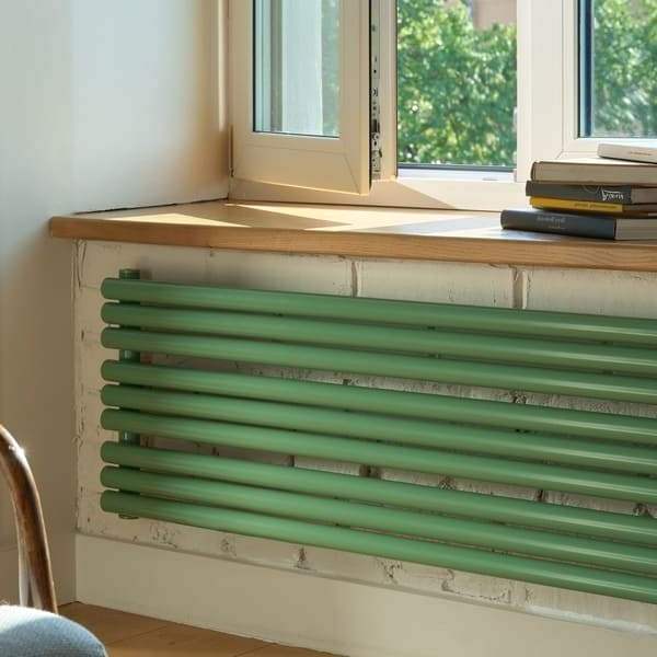 Трубчатый радиатор Empatiko Takt Horisont HLR2-2032-1500-51 Calm Green, ниж, ВхШхГ 2032х1536х96