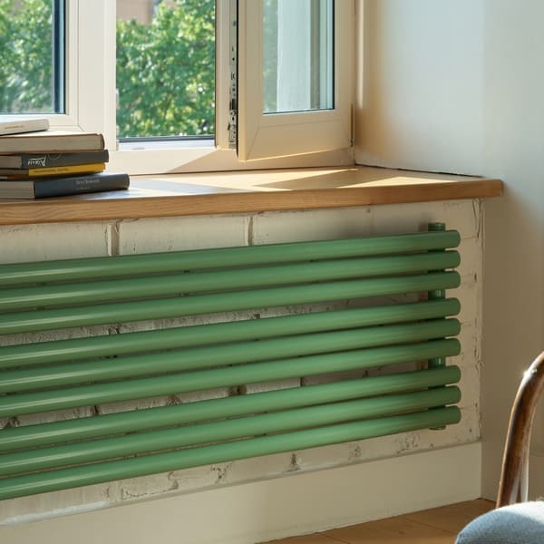 Трубчатый радиатор Empatiko Takt Horisont HLR2-232-200-6 Calm Green, ниж, ВхШхГ 232х236х96