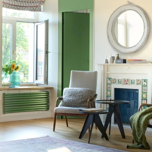 Трубчатый радиатор Empatiko Takt Horisont HL1-592-300-15 Calm Green, нл, ВхШхГ 592х336х64