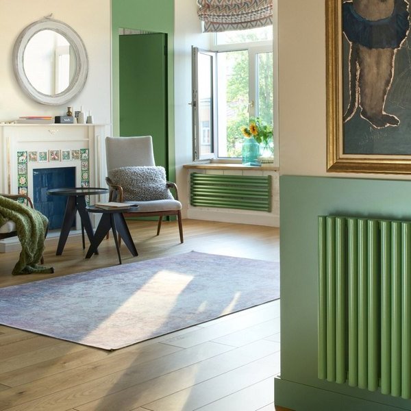 Трубчатый радиатор Empatiko Takt L1-1192-500-30 Calm Green, нижнее левое, ВхШхГ 536х1192х64