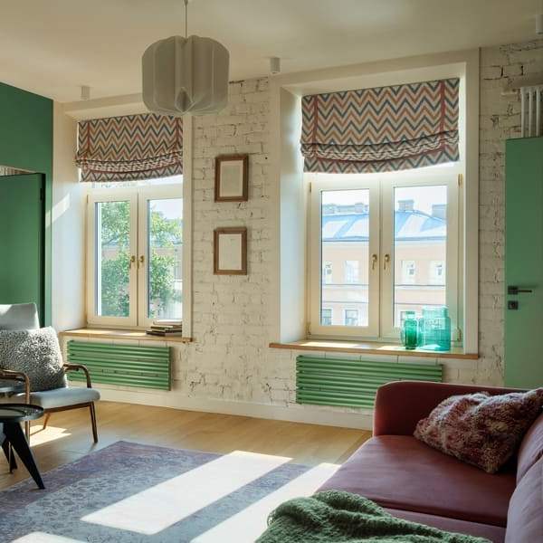 Трубчатый радиатор Empatiko Takt Horisont HLR2-832-1000-21 Calm Green, ниж, ВхШхГ 832х1036х96