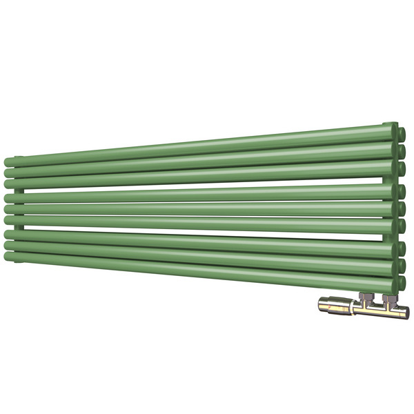 Трубчатый радиатор Empatiko Takt Horisont HLR2-832-1000-21 Calm Green, ниж, ВхШхГ 832х1036х96