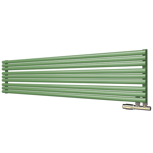 Трубчатый радиатор Empatiko Takt Horisont HLR2-952-2000-24 Calm Green, ниж, ВхШхГ 952х2036х96
