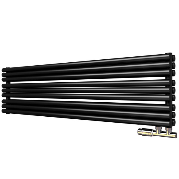 Трубчатый радиатор Empatiko Takt Horisont HLR2-232-1000-6 Confident Black, ниж, ВхШхГ 232х1036х96