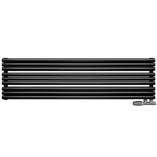 Трубчатый радиатор Empatiko Takt Horisont HLR2-232-1000-6 Confident Black, ниж, ВхШхГ 232х1036х96